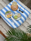 Stripe beach blue Pouf